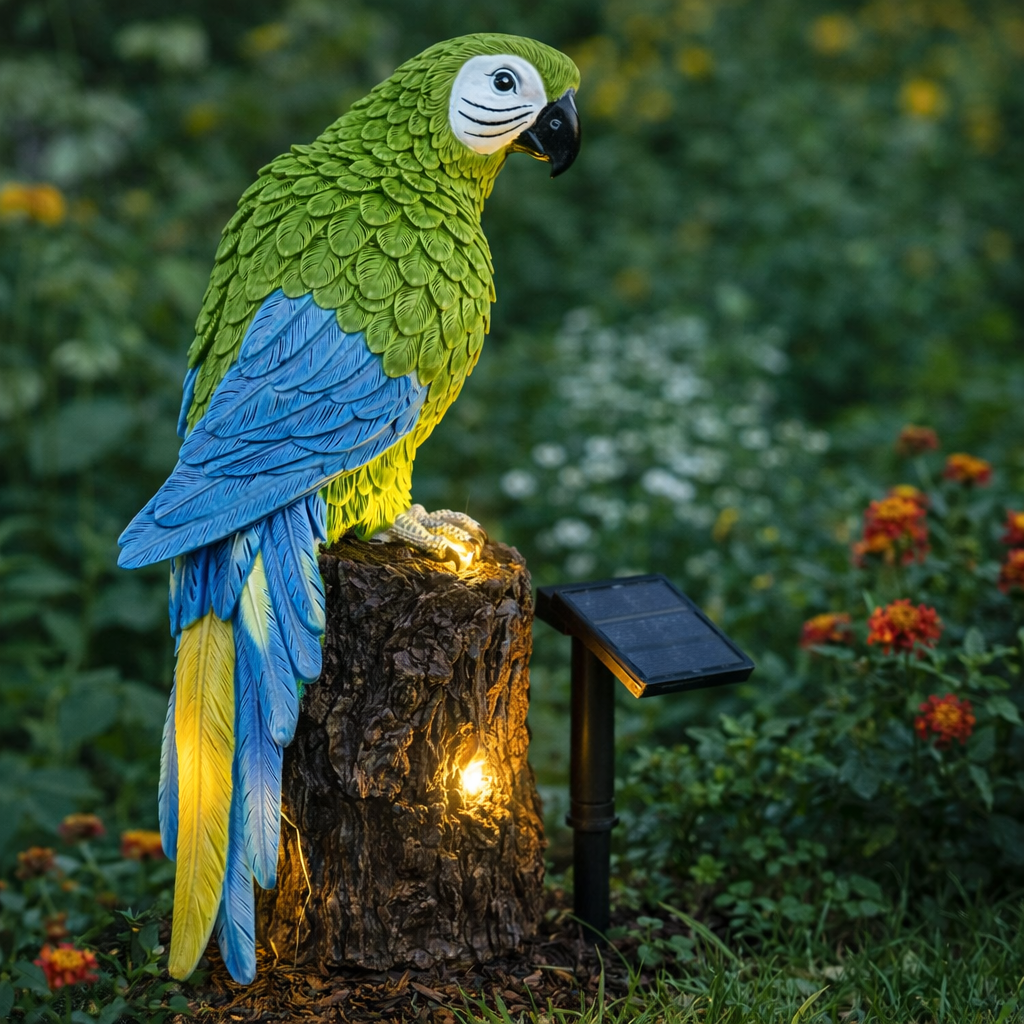 Садовий світильник папуга на сонячній батареї - мініатюра 4