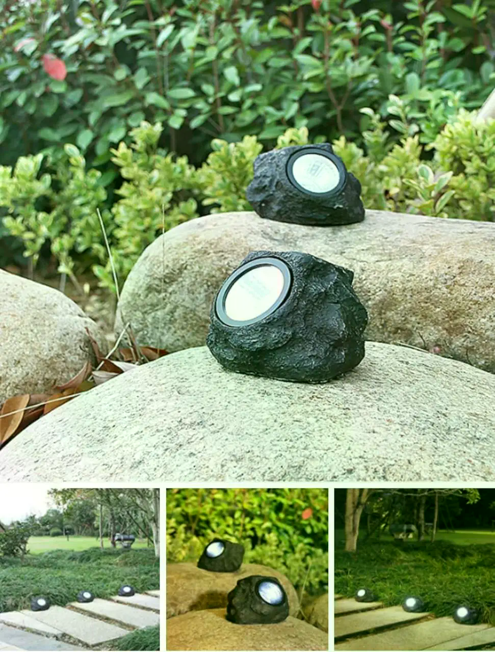 Садовий світильник Garden Light Stone на сонячній батареї - мініатюра 4
