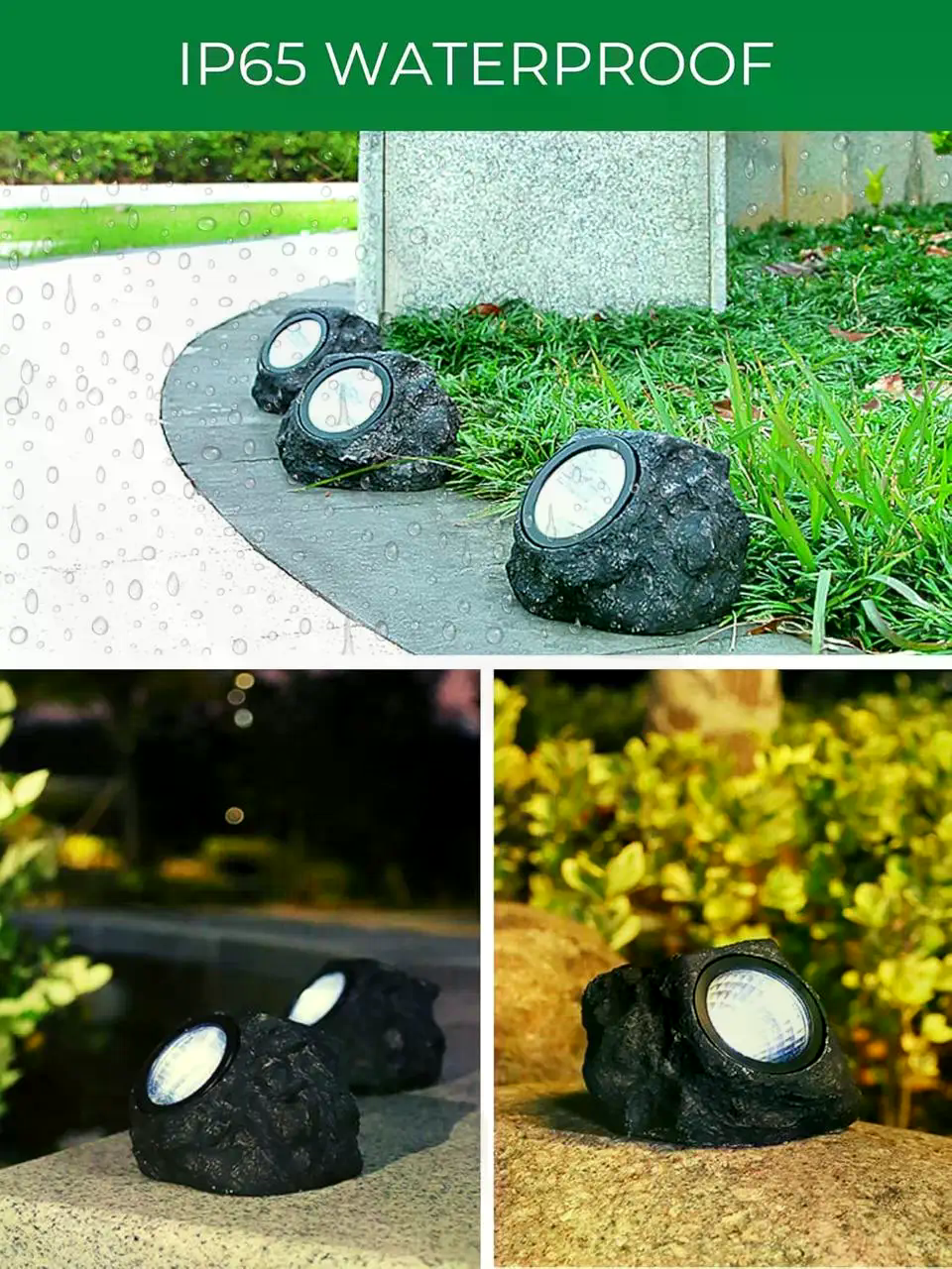 Садовий світильник Garden Light Stone на сонячній батареї - мініатюра 6