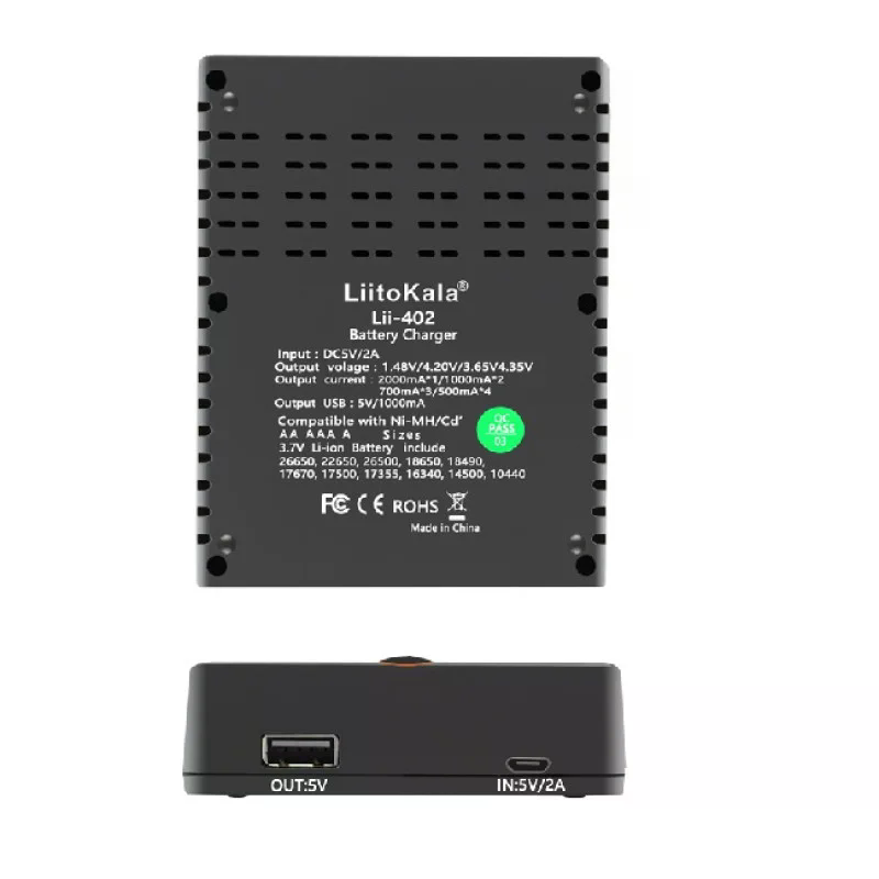 Зарядний пристрій LiitoKala Lii-402 для 18650, AA та AAA - мініатюра 8