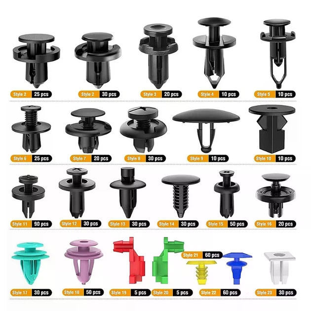 Набір автомобільних кліпс 925 шт, 26 розмірів з органайзером - мініатюра 4