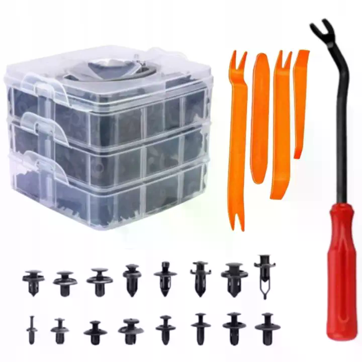 Набір автомобільних кліпс 925 шт, 26 розмірів з органайзером - мініатюра 5