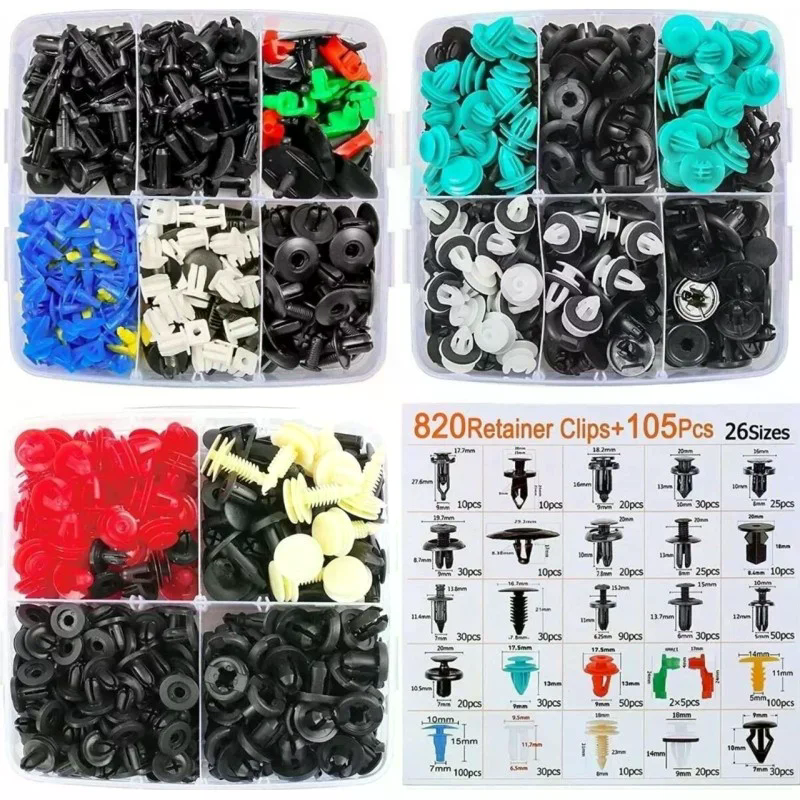 Набір автомобільних кліпс 925 шт, 26 розмірів з органайзером - мініатюра 6