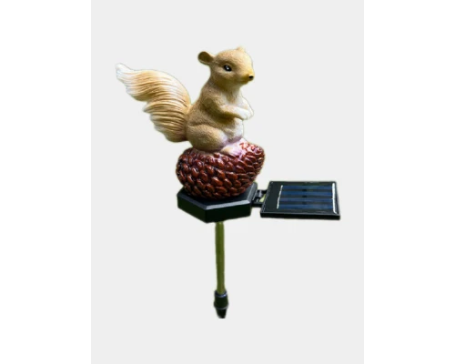 Садовий ліхтар на сонячній батареї Білка на шишці - мініатюра 2