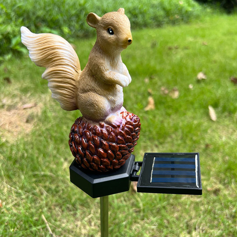 Садовий ліхтар на сонячній батареї Білка на шишці - мініатюра 9
