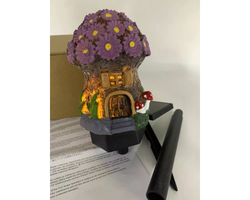 Садовий ліхтар на сонячній батареї Казковий будиночок у формі гриба - мініатюра 3