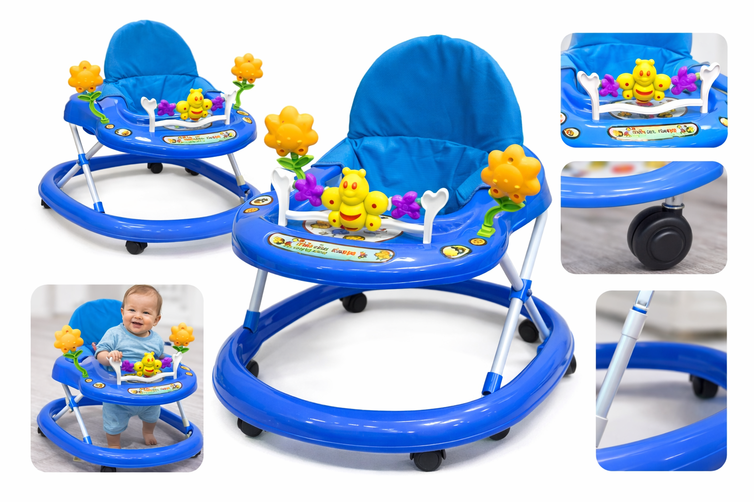 Дитячі ходунки блакитні з бджілкою X-621 - мініатюра 4