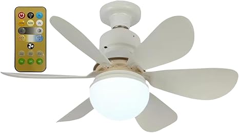 Лампа LED з вентилятором у патрон E27 AY1056 • Світлодіодна лампа-вентилятор 2 в 1 з пультом, 3 режимами світла та 3 швидкостями для дому, кухні, дачі та офісу