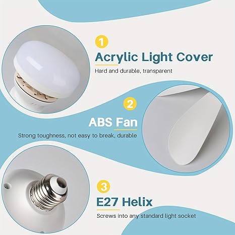 Лампа LED з вентилятором у патрон E27 AY1056 - мініатюра 6