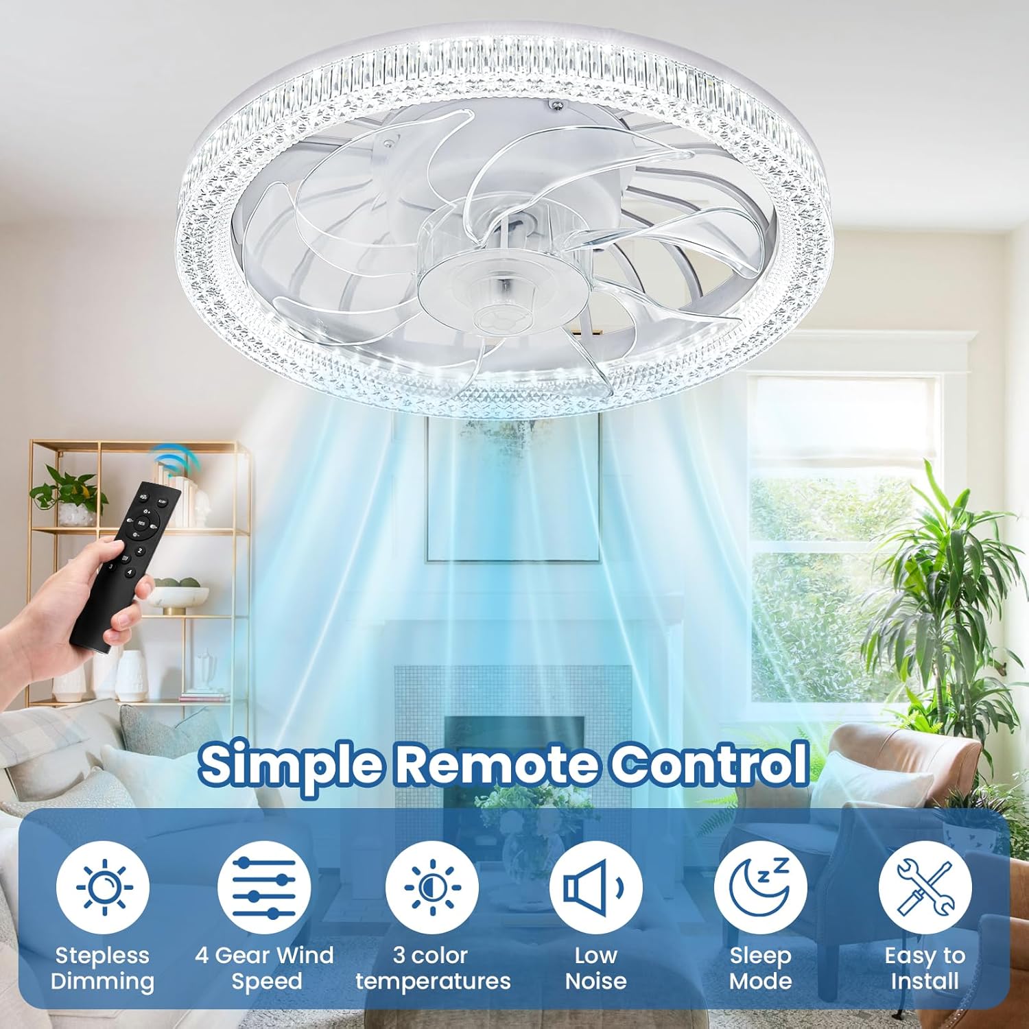 Лампа LED з вентилятором у патрон AY1035 - мініатюра 5