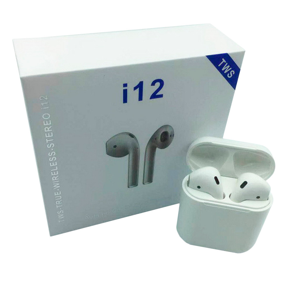 Навушники AirPods i12 BT з сенсором Bluetooth бездротові навушники - вкладиші в зарядному кейсі - мініатюра 2