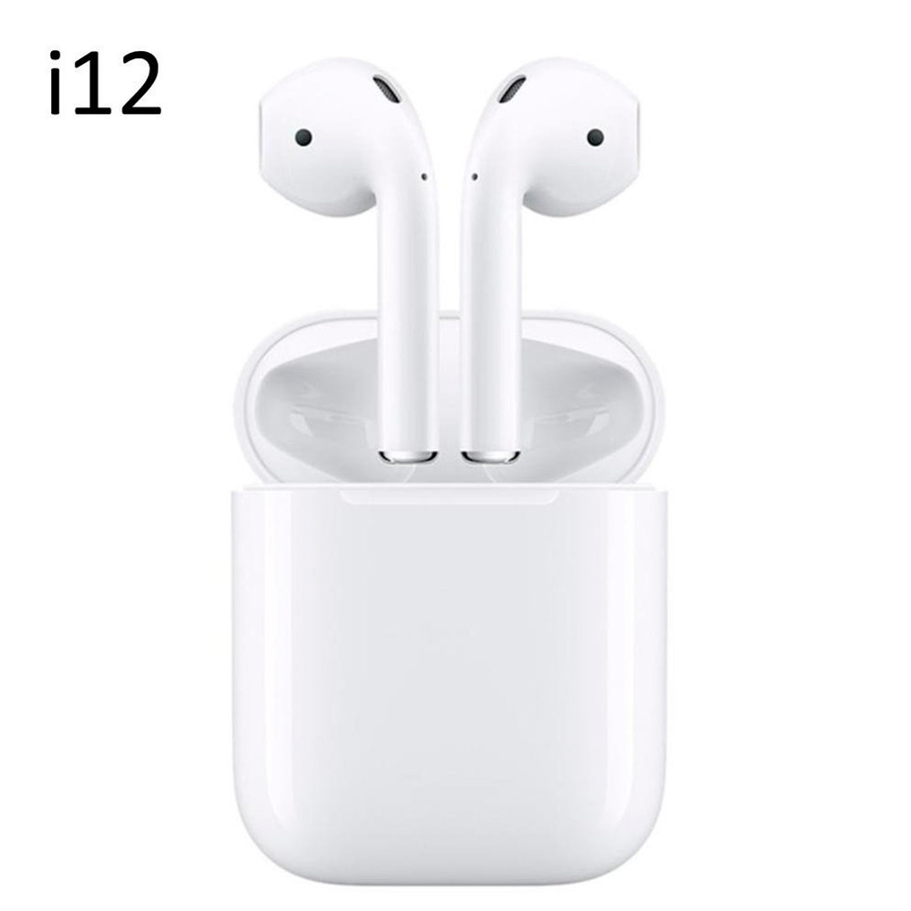 Навушники AirPods i12 BT з сенсором Bluetooth бездротові навушники - вкладиші в зарядному кейсі - мініатюра 3