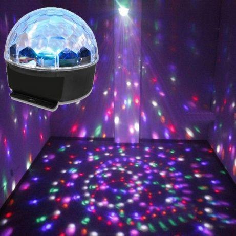 Світлодіодний диско шар Led Party Light Magic Ball RGB кольорова музика з пультом ДУ