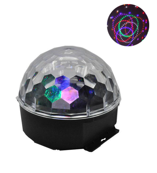 Світлодіодний диско шар Led Party Light Magic Ball RGB кольорова музика з пультом ДУ - мініатюра 2