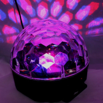 Світлодіодний диско шар Led Party Light Magic Ball RGB кольорова музика з пультом ДУ - мініатюра 3