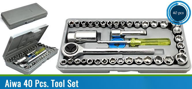 Універсальний набір інструментів 40 в 1 у валізі | Торцеві головки ключі для ремонту - мініатюра 4