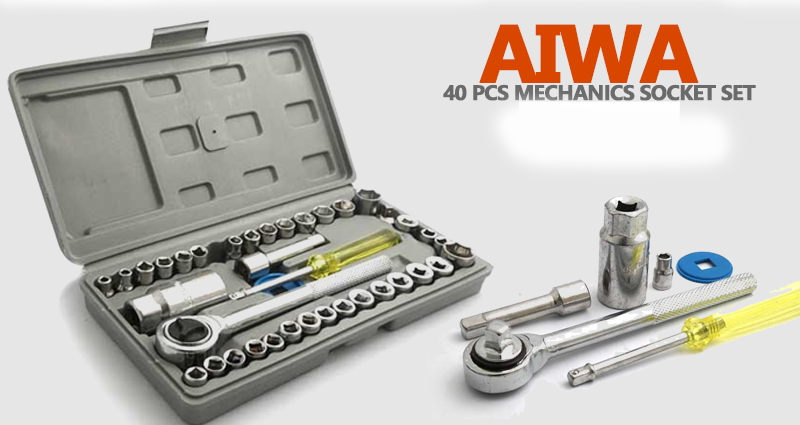 Універсальний набір інструментів 40 в 1 у валізі | Торцеві головки ключі для ремонту - мініатюра 5