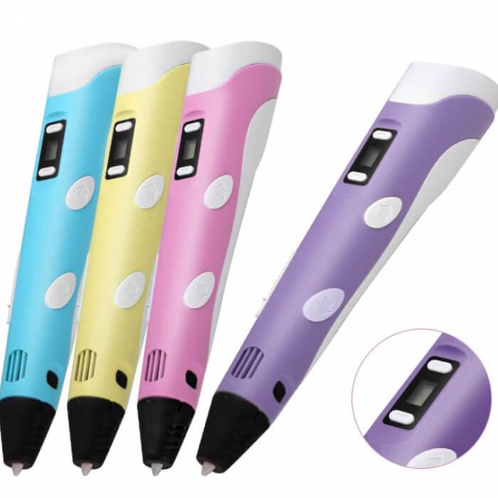 3D ручка для дітей з дисплеєм 3D Pen-2 Дитячий набір для творчості 3д - мініатюра 3