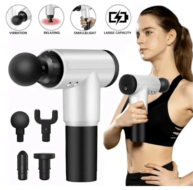 Масажер - пістолет для м'язів Fascial Gun HF-280 ∙ Ручний м'язовий вібромасажер