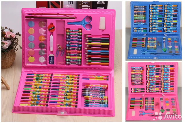 Дитячий набір для малювання, 86 предметів ∙ Набір для творчості в пеналі - мініатюра 2