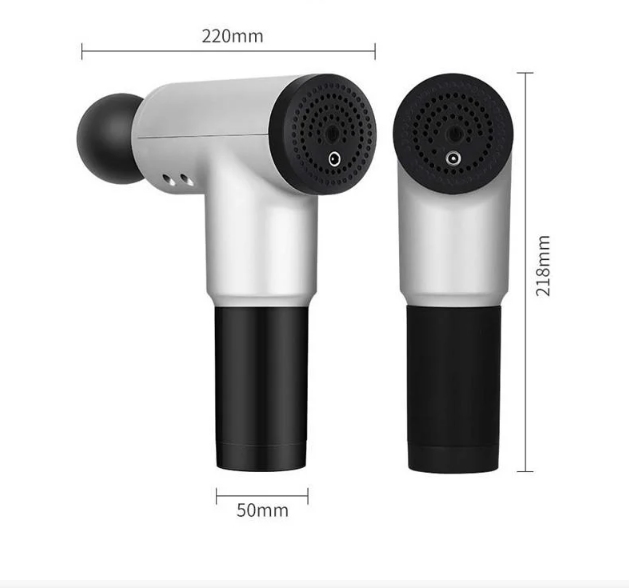 Портативний м'язовий масажер - пістолет Fascial Gun KH-320 ∙ Ручний вібромасажер для фасціального масажу м'язів тіла - мініатюра 5