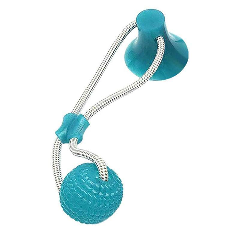 Гумова іграшка для собак на присосці М'ячик з канатом WM-60 - мініатюра 5