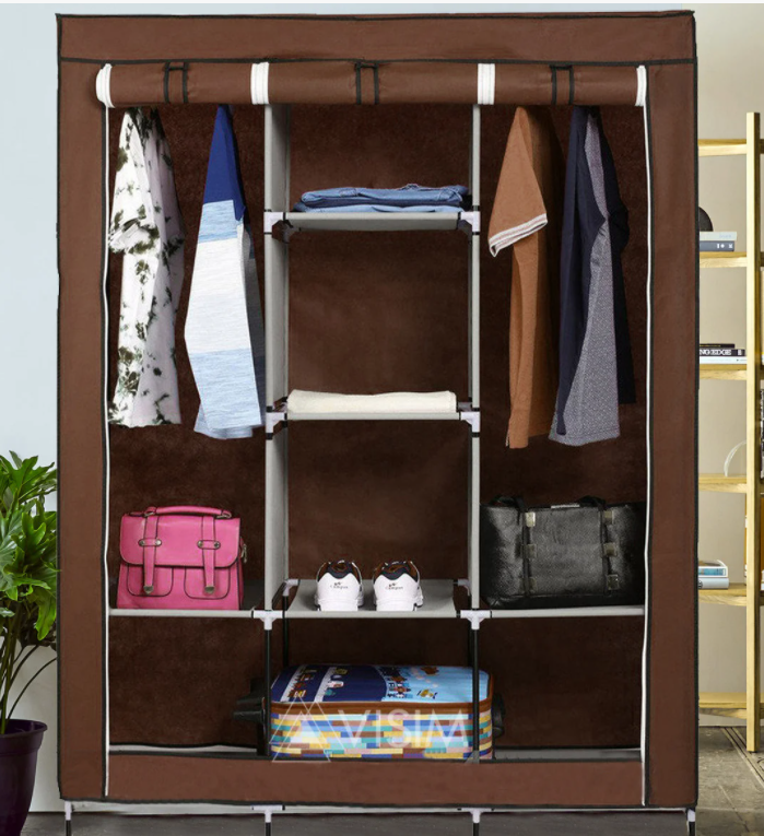 Складна тканинна шафа STORAGE WARDROBE 88130 на 3 секції, 130х45х175 см - мініатюра 4