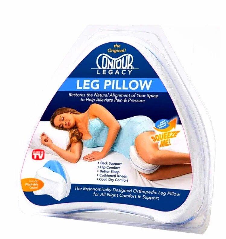 Ортопедична подушка для ніг Contour Leg Pillow гіпоалергенна подушка з пам'яттю - мініатюра 2