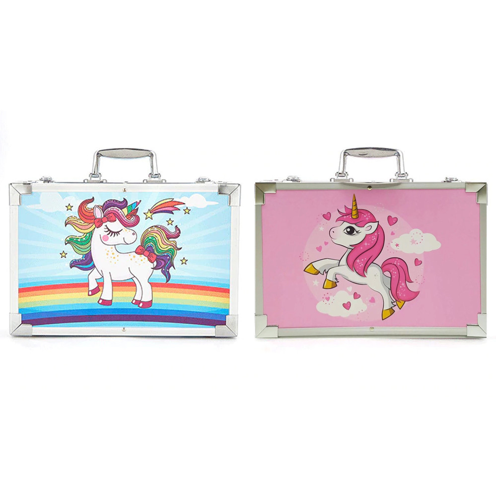 Преміум Набір для малювання та творчості Єдиноріг, 145 предметів у двоярусному кейсі Рожевий - мініатюра 10