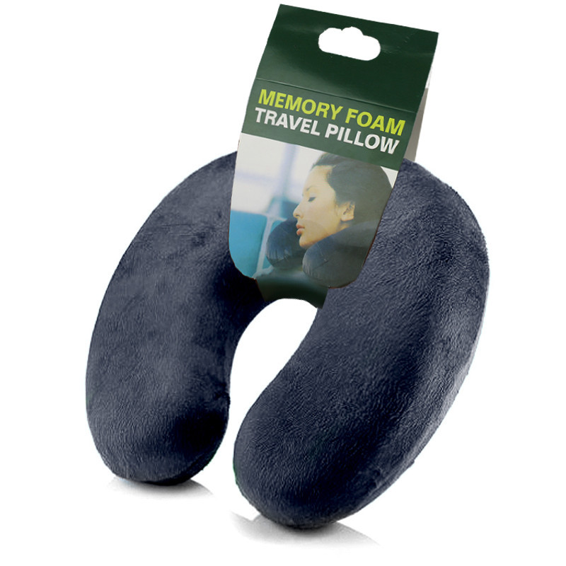 Подушка дорожня Memory Foam Travel Pillow Ортопедична подушка Підкова, Подушка в Літак для Авто - мініатюра 2