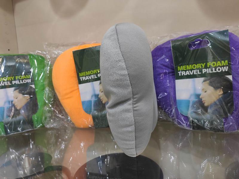 Подушка дорожня Memory Foam Travel Pillow Ортопедична подушка Підкова, Подушка в Літак для Авто - мініатюра 4