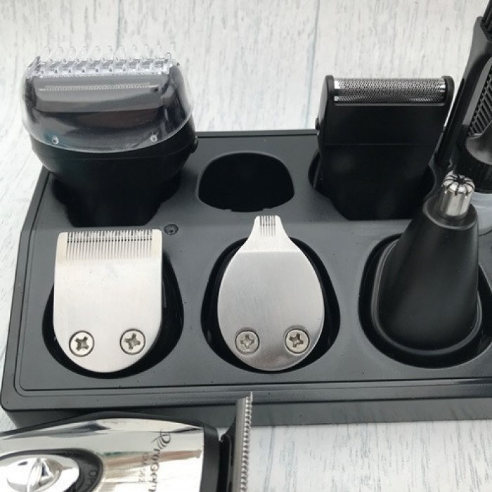 Набір для стрижки Gemei GM-562 10 в 1 Машинка - тример з насадками - мініатюра 2