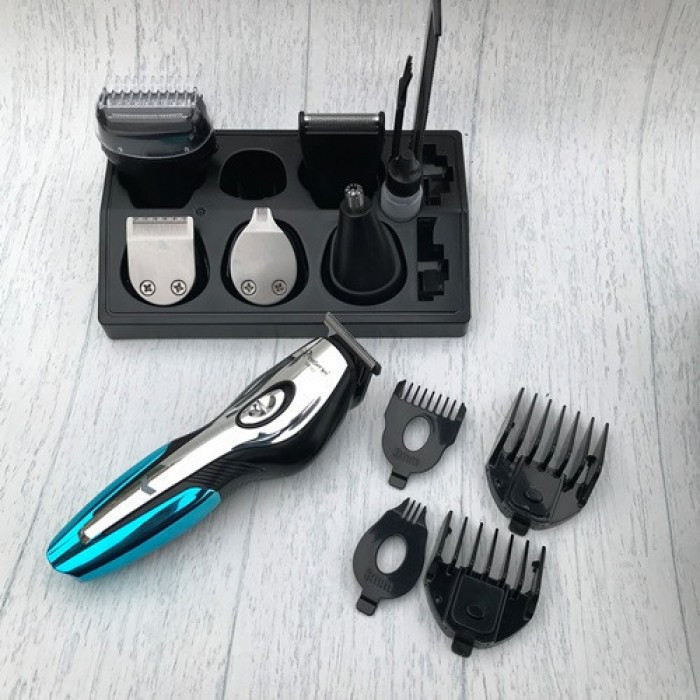 Набір для стрижки Gemei GM-562 10 в 1 Машинка - тример з насадками - мініатюра 3