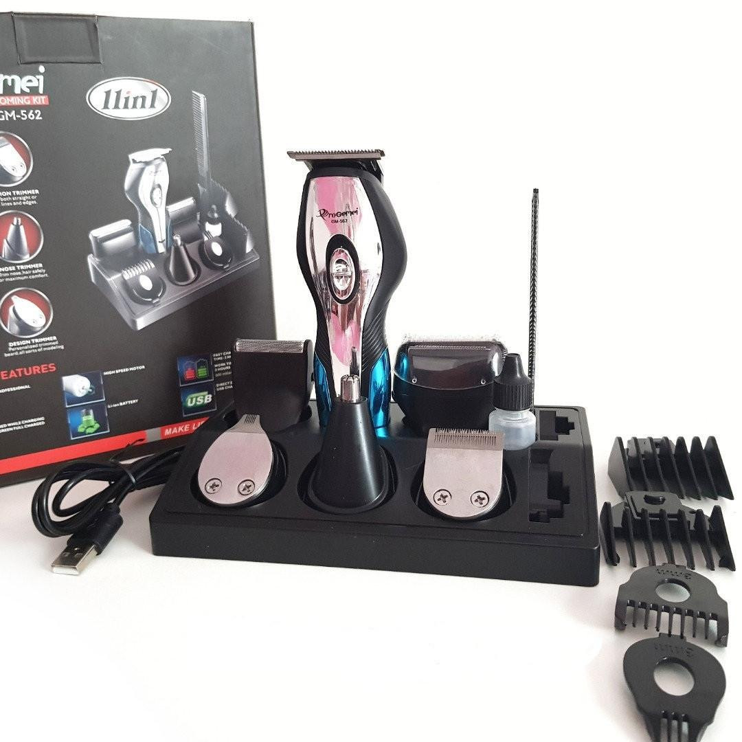 Набір для стрижки Gemei GM-562 10 в 1 Машинка - тример з насадками - мініатюра 6