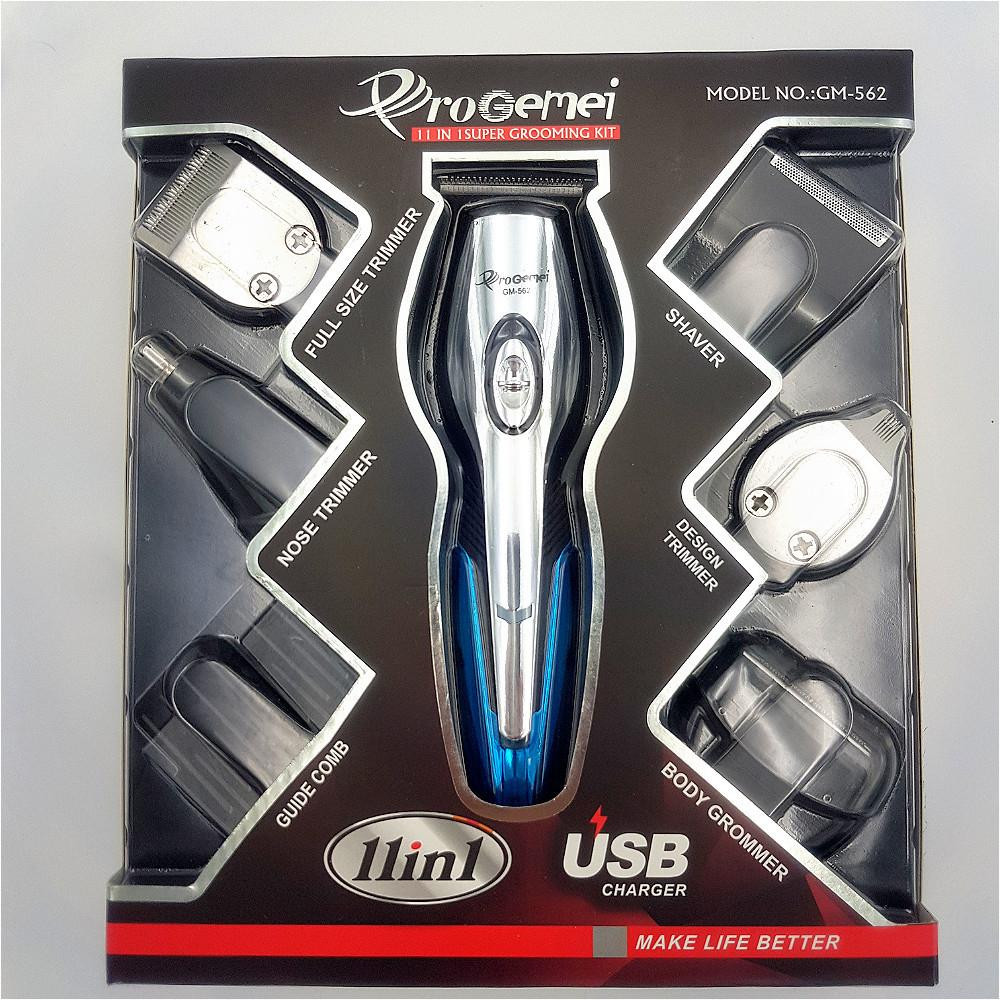 Набір для стрижки Gemei GM-562 10 в 1 Машинка - тример з насадками - мініатюра 8