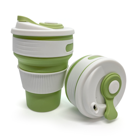 Універсальна термочашка кухоль для кави, чаю, напоїв складна силіконова, 350 мл - мініатюра 3