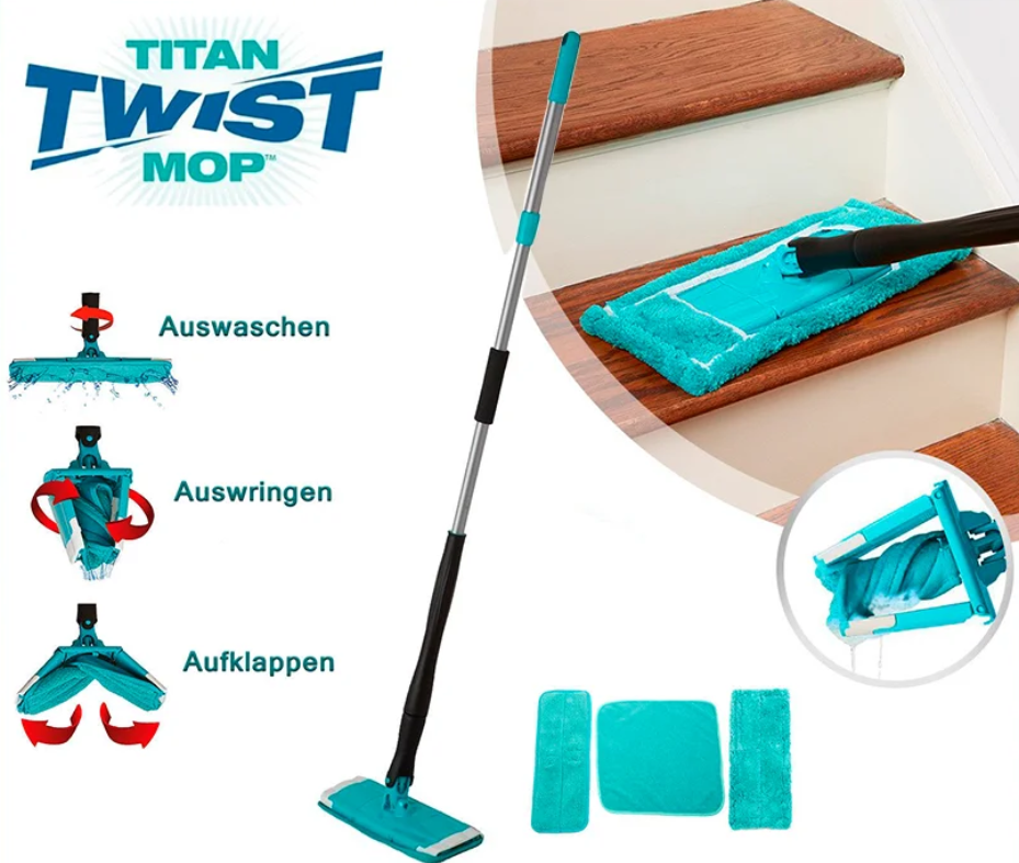 Швабра - ледарка Titan Twist Mop Швабра з віджимом для швидкого прибирання - мініатюра 4
