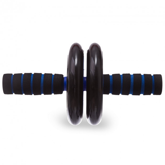 Ролик - тренажер для преса з килимком Double wheel Abs health abdomen round ∙ Гімнастичне спортивне фітнес колесо - мініатюра 3