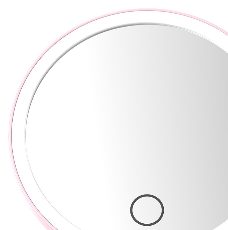 Косметичне настільне кругле дзеркало для макіяжу з LED підсвіткою - мініатюра 5