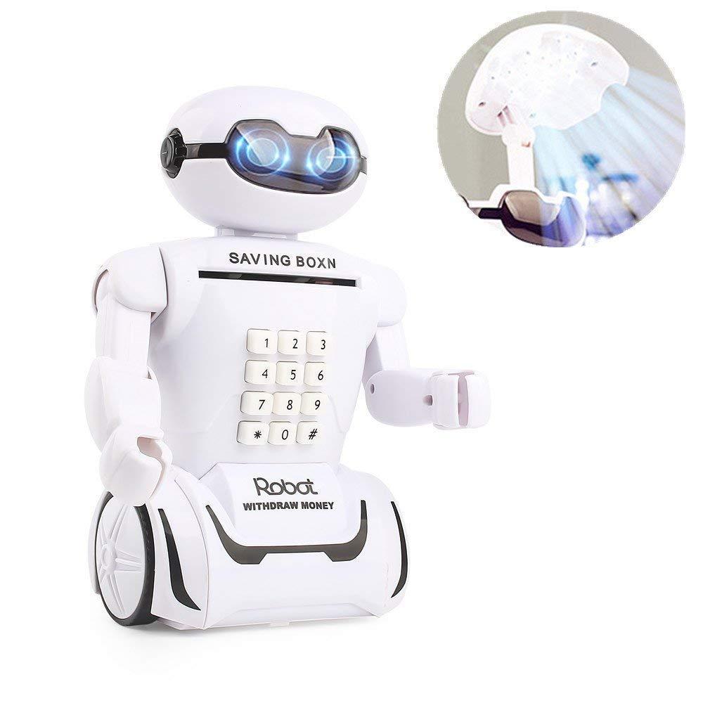 Дитячий робот - сейф з кодовим замком та вбудованою настільною лампою 3 в 1 Robot Piggy Bank - мініатюра 8