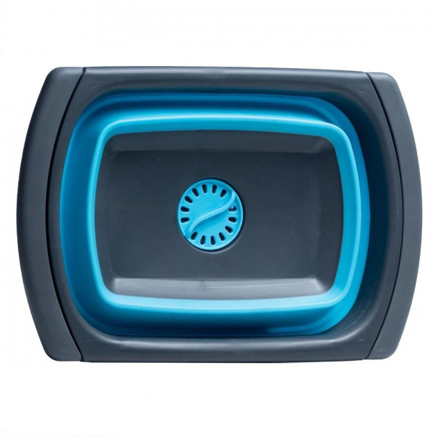 Складаний силіконовий мийний кошик JM-608 Раковина зі зливом для миття фруктів та овочів, з розсувними ручками