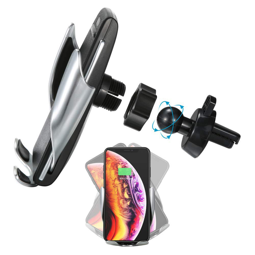 Автотримач телефону з функцією бездротової зарядки S5 Techno Smart Sensor Розумний тримач смартфона для авто - мініатюра 7