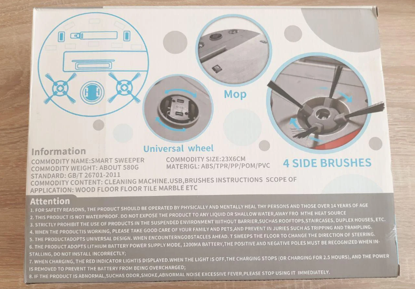 Робот - пилосос XIMEI Smart Robot Black Бездротовий смарт-пилосос для дому - мініатюра 6