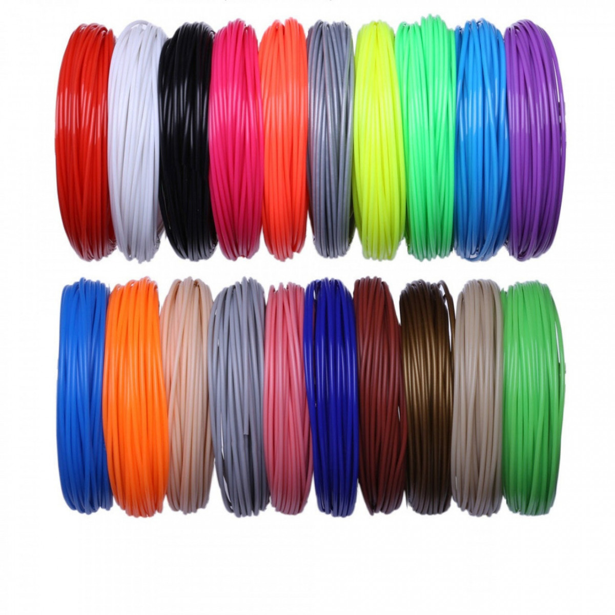 Pla пластик для 3D ручки, 10 кольорів по 10 метрів ∙ Набір кольорових картриджів для 3D ручки, 100 м