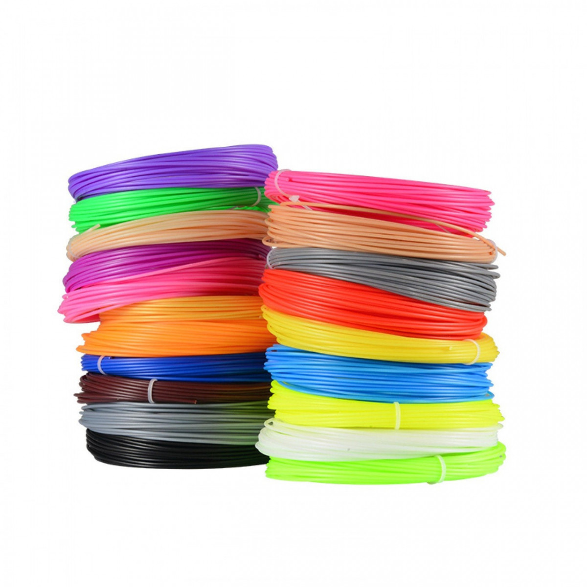 Pla пластик для 3D ручки, 10 кольорів по 10 метрів ∙ Набір кольорових картриджів для 3D ручки, 100 м - мініатюра 3