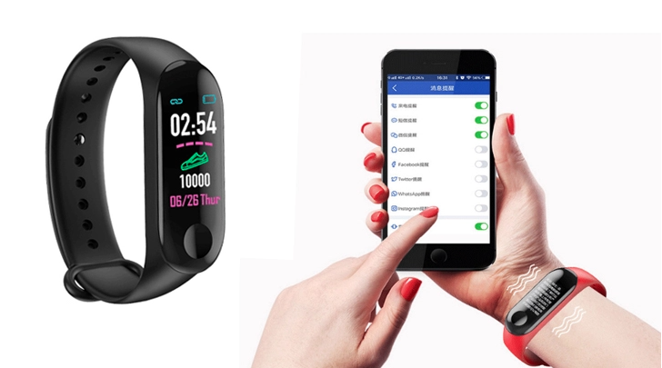 Смарт годинник M5 Вимірювання тиску та пульсу, лічильник кроків ∙ Розумний фітнес-браслет з шагоміром Smart Bracelet Bluetoоth - мініатюра 3