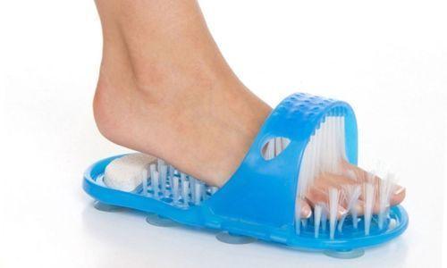 Масажний тапочок Easy Feet ∙ Щітка - масажер для ніг з пемзою, на присосках