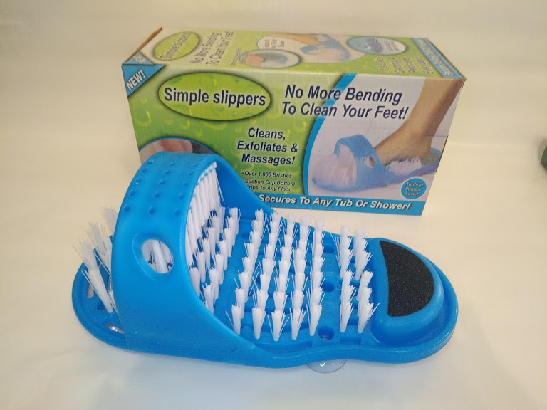 Масажний тапочок Easy Feet ∙ Щітка - масажер для ніг з пемзою, на присосках - мініатюра 4