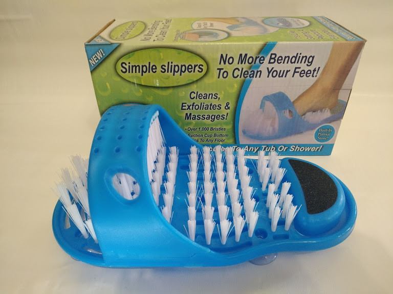 Масажний тапочок Easy Feet ∙ Щітка - масажер для ніг з пемзою, на присосках - мініатюра 6