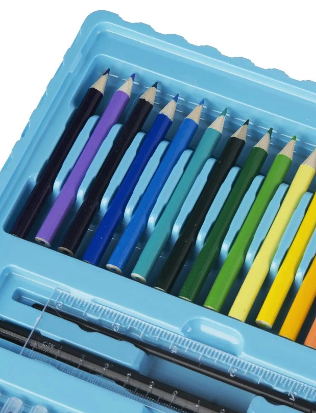 Дитячий розкладний набір для малювання з мольбертом, 208 предметів ∙ Художній набір для творчості ∙ Фломастери ∙ Фарби ∙ Пастельна крейда ∙ Планшет - мініатюра 8